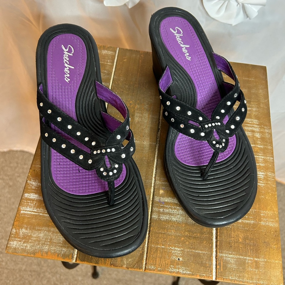 Sketchers Wedge Heel open Toe Sandle